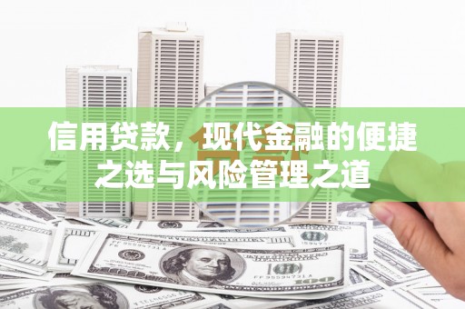 尉犁信用贷款，现代金融的便捷之选与风险管理之道