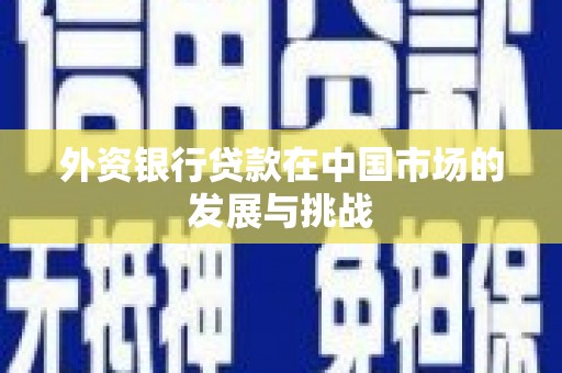 尉犁外资银行贷款在中国市场的发展与挑战