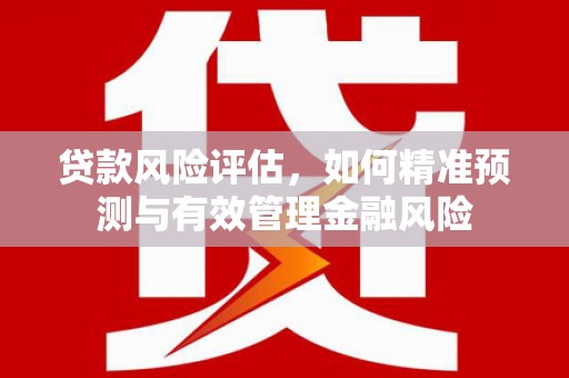 尉犁贷款风险评估，如何精准预测与有效管理金融风险