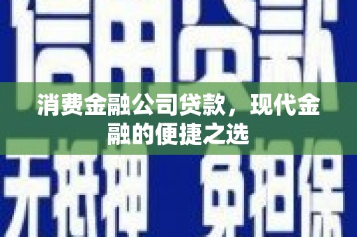 尉犁消费金融公司贷款，现代金融的便捷之选